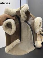 Fleece pončas šunims - Meškiukas, Šnauceris, Pudelis & Mažų veislių žiemos paltas S [backLen 27cm] ruda