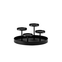 4-Tier Ladder Candle Holder for Home Decor One Size black