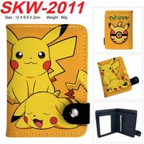 Pokemon Pikachu Vertical Snap Wallet Colorful Print Multi-Layer Coin Purse Cute Anime yellow