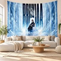 Bleach anime Wall Tapestry Home Decor Hanging Cloth Art Background Tapestry for Bedroom 100cmx150cm gray