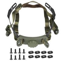 High-Cut Helmet Suspension Fixing System, Compatible with FAST SF High Cut Tactical Helmet for Wargame Green gray
