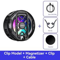 K51 AI Mobile Cooler Magnetic Back-clip Ice Cooling Radiator Digital Display RGB Light Gaming Cooler Temperature Control 6 k51-black gray