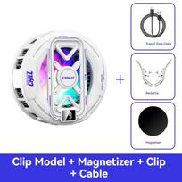 K51 AI Mobile Cooler Magnetic Back-clip Ice Cooling Radiator Digital Display RGB Light Gaming Cooler Temperature Control 6 k51-white