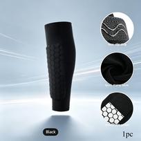 Shin Guards Football Basketball with Honeycomb Padding Breathable Nylon Anti Impact 1pc Sport Leg Protectors for Kids Adults 1 black L