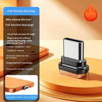 USB C Dust Plug with Built-in OTG Adapter Support Charging & Data Transfer for Smartphones Tablets Laptops 1pc white
