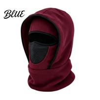 Winter Balaclava Mask Unisex Balaclava Ski Face Mask Breathable Cover Windproof Cap Ear Protection Neck Warmer for Men Women Cold Weather Outdoor vyno raudonos spalvos