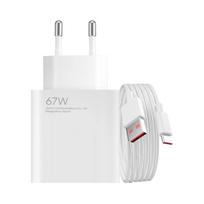 Xiaomi Hypercharge Combo 67W Usb Wall Charger White + Us Cable 1 Pc