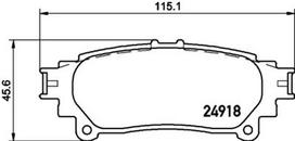 HELLA PAGID 8DB 355 015-371 Stabdžių trinkelių rinkinys, diskinis stabdys