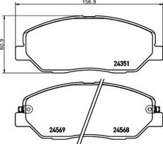 HELLA PAGID 8DB 355 012-371 Stabdžių trinkelių rinkinys, diskinis stabdys