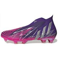 Adidas Predator Edge+ Low FG UEFA Čempionų lygos vyrų sportbačiai, violetiniai komanda, koledžas, violetinė sidabrinė, metalinė GV7381 41⅓ blue