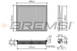 BREMSI FA1673 Oro filtras