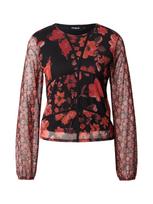 Desigual Marškinėliai 'PAMELA' karmino raudona / juoda