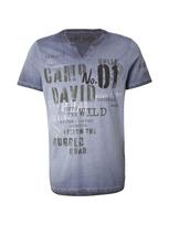 CAMP DAVID Marškinėliai mėlyna dūmų spalva / juoda / balta