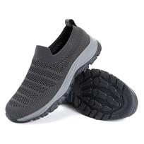 TUINANLE Slip-on vyriški batai Nauji lengvi vaikščiojimo batai Kvėpuojantys vyriški vasariniai paplūdimio batai Juodi batai 46 pilka