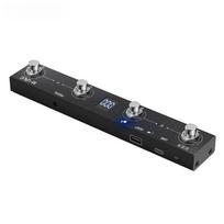 Plus Wireless MIDI Controller Pedal 4-Button, USB/BT Programmable/12H Battery for Guitar/DAW/Video Page Turner juoda