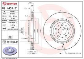 BREMBO 09.N455.51 Stabdžių diskas