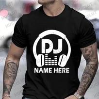 Vyriški marškinėliai Individualiai pritaikyti DJ Muzika Ausinės Marškinėliai Singing Club Dainininkės gimtadienio dovanos Marškinėliai „Pasidaryk pats“ unisex marškinėliai 4XL white