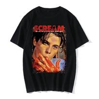 Scream Movie Scream 90s Horror Movie T-Shirt Billy Loomis Halloween Movie We're All A Little Crazy Billy T-Shirt Top Men Women M black