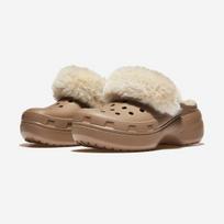 Crocs Classic Platform Fuzz Lined Clog Crs212854 220 beige