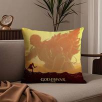 Anime G-God of W-War Ragnarok Pillow Case Anti-dustmite Pillowcase Invisible zipper silky short plush Sofa cushion cover 30X30cm brown