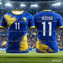 Bosnija ir Hercegovina Futbolo Marškinėliai Vyrams ir Moterims Vaikams Laisvalaikio Lauko Kvėpuojantys Patogūs Futbolo Marškinėliai L