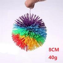 Decompression Rainbow Sandbag Ball Hairy Rubber Band Silicone Fun Elastic Elf Child Adult Sensory Game Toy Gift Present Palm Treasure orange