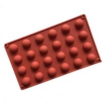 24 skyrelių 3D pusiau sferos silikoninė šokolado forma, pusiau rutulio pyrago padėklas, silikoninė kupolinė kepimo forma, pudingo, saldainių, želė pasidaryk pats įrankis A1 brown
