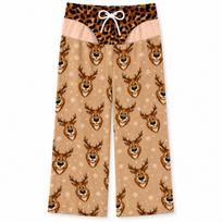 Juokingos vyriškos pižamos kelnės su elastine juosta ir sagų užsegimu miegui ir XL beige