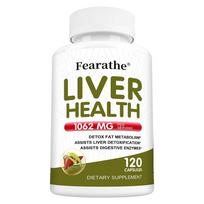 Fearathe Liver Wellness Complex Supplement with Milk Thistle, Zinc, Choline, Artichoke, Dandelion & Turmeric, 120 Caps 120 Capsules