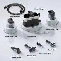 Powerful 3-in-1 cleaner for fabrics and carpets – Teendow C6 MAX – 1650W steam, 12000Pa suction, double tanks, anti-hairs