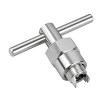 Faucet Cartridge Puller Removal Tool with Crossbar Grip for Manual Turning, Metal Body, Two-Prong, 104421 for Bathroom Service and Repair Tasks 1 gray