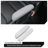 for Tesla Model Y L 6 Seats 2025-2026 Car Armrest Protective Cover Auto Accessories Second Row Electric Armrest Protector Pad gray