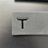 ABS Automobilio Priekinis Galinis Emblemos Lipdukas Juodas Tesla Model 3 Y Automobilio Galinės Dėžės Logotipai Vairo Apdaila Modifikuoti Priedai gray