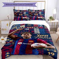 Lamin Yamal Customize With Your Name Bedding Set Breathable Duvet Cover With Pillowcases Decorative Bed Linen For Bedroom Home Decoration Birthday Gif 140cmx210cm