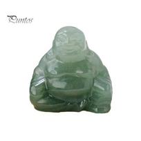 Carving Buddha Figurine Natural Stone Positive Healing Energy Colorful Hand-carved Decorative Sculpture Laughing Statue Desktop Decoration Birthday E
