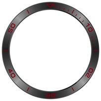 Bezel žiedo dėklas Garmin Fenix 8 51mm AMOLED spalvingas metalinis rėmelis lipnus apsauginis dangtelis Garmin Fenix 8 47 43mm AMOLED 47mm juoda/raudona
