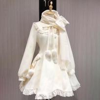 Kawaii Lolita nėrinių mozaika saldi suknelė paltas moterims Y2k estetinės suknelės vakarėliui Vestidos XS balta