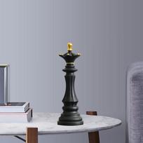 Chess Sculpture for Elegant Home Display Black Queen gray
