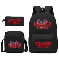 Stranger Things Studentinė kuprinė+pietų krepšys+pieštukinė trijų dalių rinkinys KTB 45*13*32cm