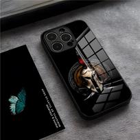 G-Gladiator Sparta Phone Case For IPhone 17 Pro Max 15 Pro 16 14 Plus 12 13 Mini 11 Pro Shockproof Glass Cover iPhone14 Pro gray
