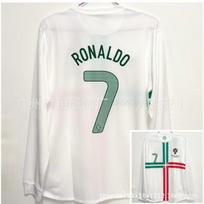 Retro Portugalijos marškinėliai Atminimo versija Nr. 7 17 C Ronaldo Futbolo Uniforma Klasikinė M white