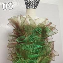 Metalinis Klostuotas Ruffles Kraštinės Apdaila Tinklelio Audinys Lazerinė Organza Skaidrus Audinys „Pasidaryk Pats“ Siuvimui Sceninės Suknelės Apdailai Rankdarbiams 1M gray