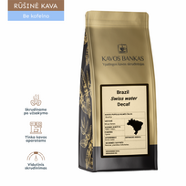 Brazil Swiss Water Decaf kavos pupelės 500g | 100 % Arabica be kofeino