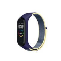 Nylon Loop Strap for Xiaomi Mi Band 9 8 Braided Adjustable Replacement Watch Band Sport Bracelet for Mi Band 8 7 6 5 4 3 Strap Mi band 3 4 5 6 7 black