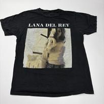 Lana Del Rey Photo Logo Cracked & Faded Black T Shirt Band Merch Tee M beige