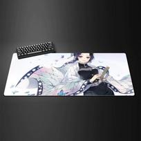 Demon Slayer Shinobu Anime Gaming Mouse Pad Large Rubber Keyboard Desk Mat With 2MM Stitched Edge Design 30cmx80cm(11.8x31.5inch)