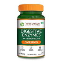 Pure Nutrition Digestive Enzymes 840mg with Bromelain | Digestive Enzymes Supplements Supports Digestion, Immunity & Gut Health | Eases Gas & Bl
