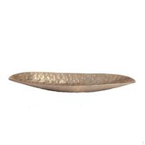 Hammered Metal Tray Lustrous Boat Low-Profile for Sideboard S auksas