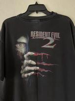 Resident Evil 2 Retro T-shirt 1998 PS1 Game Horror Capcom Hanes Printed Pattern Retro Casual Daily T-shirt 120 gray