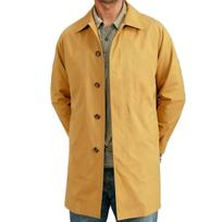 Spring Autumn Men's Solid Color Slim Fit Windbreaker, European American Style Lapel Single Breasted Long Sleeve Casual Outerwear L beige